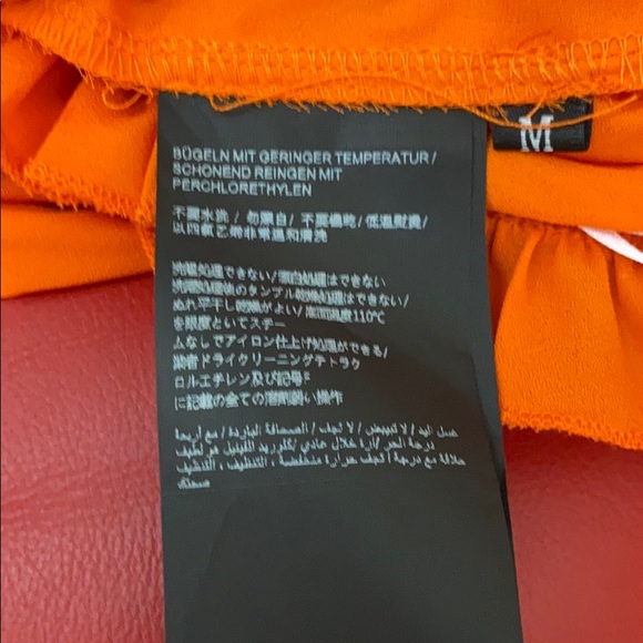 UNRAVEL PROJECT Orange Pleated Drawstring Dress - Picture 10 of 13